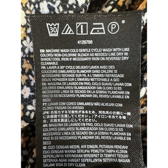 Volcom Juniors Large Floral Print Hey Stone Hey Slit-Front Midi Dress Black Sz S - Picture 10 of 10